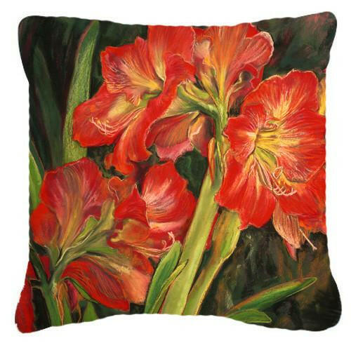 Amaryllis by Neil Drury Canvas Decorative Pillow DND0091PW1414 by Caroline&#39;s Treasures