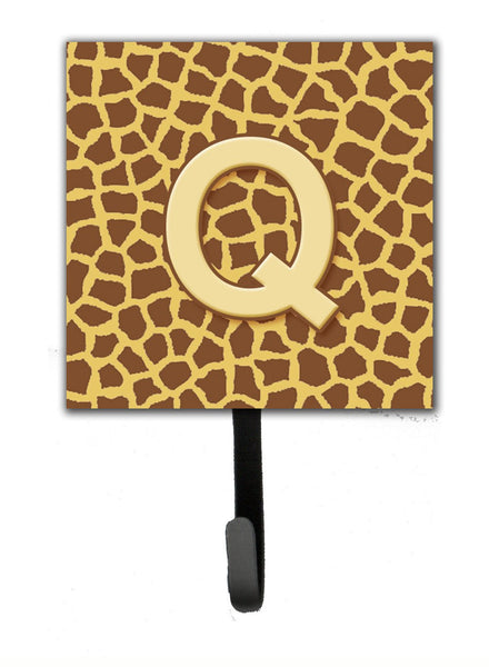 Letter Q Initial Monogram - Giraffe Leash Holder or Key Hook by Caroline's Treasures