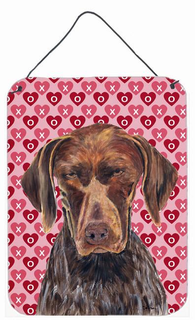 German Shorthaired Pointer Hearts Love Valentine&#39;s Day Wall Door Hanging Prints by Caroline&#39;s Treasures