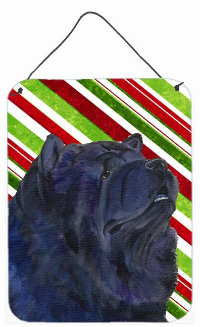 Chow Chow Candy Cane Holiday Christmas Metal Wall or Door Hanging Prints by Caroline's Treasures