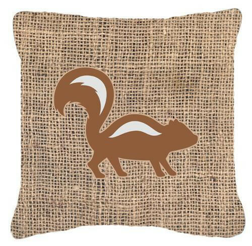 Skunk Burlap and Brown   Canvas Fabric Decorative Pillow BB1125 - the-store.com