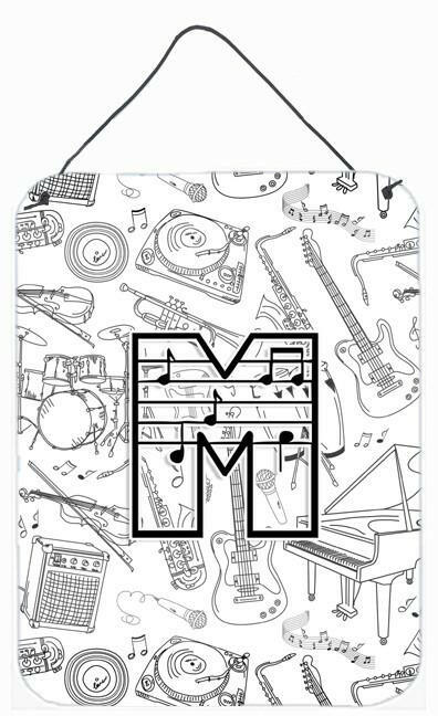Caroline's Treasures Letter M Musical Note Letters Wall or Door Hanging Prints CJ2007-MDS1216