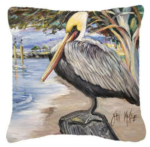 Pelican Bay Canvas Fabric Decorative Pillow JMK1218PW1414 by Caroline&#39;s Treasures