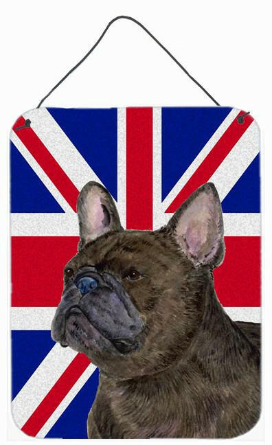 French Bulldog with English Union Jack British Flag Wall or Door Hanging Prints SS4961DS1216 by Caroline's Treasures