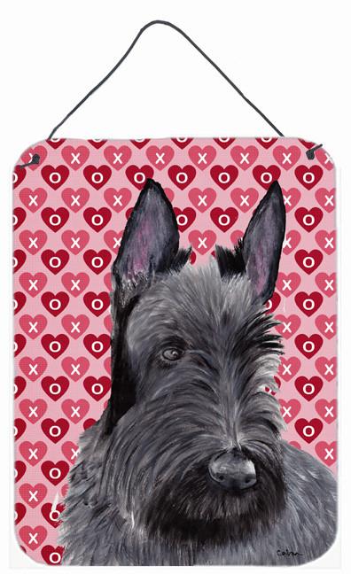 Scottish Terrier Hearts Love and Valentine&#39;s Day Wall or Door Hanging Prints by Caroline&#39;s Treasures