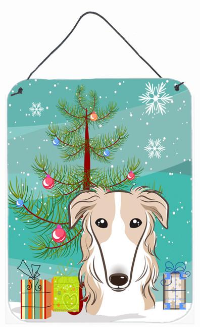 Christmas Tree and Borzoi Wall or Door Hanging Prints BB1600DS1216 by Caroline&#39;s Treasures