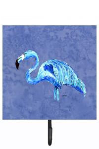 Flamingo On Slate Blue Leash or Key Holder by Caroline's Treasures