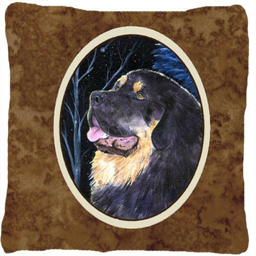 Starry Night Tibetan Mastiff Decorative   Canvas Fabric Pillow by Caroline&#39;s Treasures