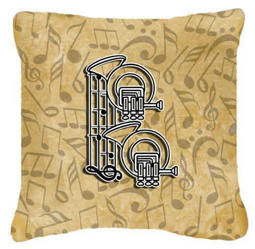 Letter B Musical Instrument Alphabet Canvas Fabric Decorative Pillow CJ2004-BPW1414 by Caroline's Treasures