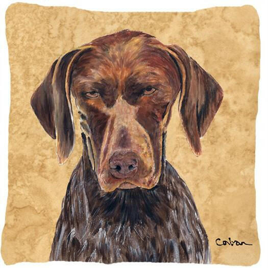German Shorthaired Pointer Decorative   Canvas Fabric Pillow by Caroline's Treasures