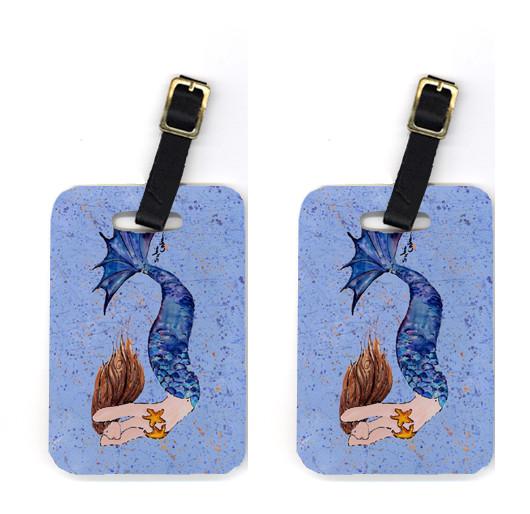 Pair of Mermaid  Luggage Tags by Caroline&#39;s Treasures