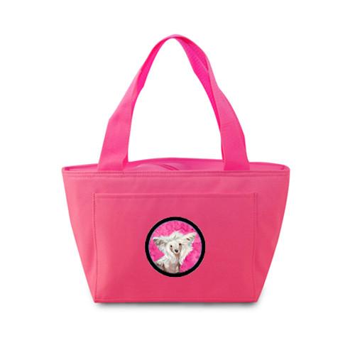 Pink Chinese Crested  Lunch Bag or Doggie Bag LH9392PK by Caroline&#39;s Treasures