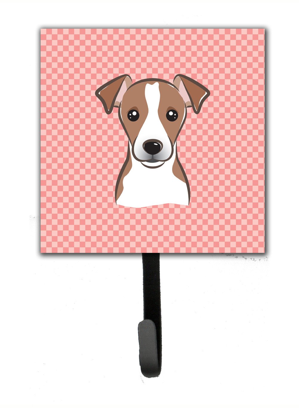 Checkerboard Pink Jack Russell Terrier Leash or Key Holder BB1260SH4 by Caroline's Treasures