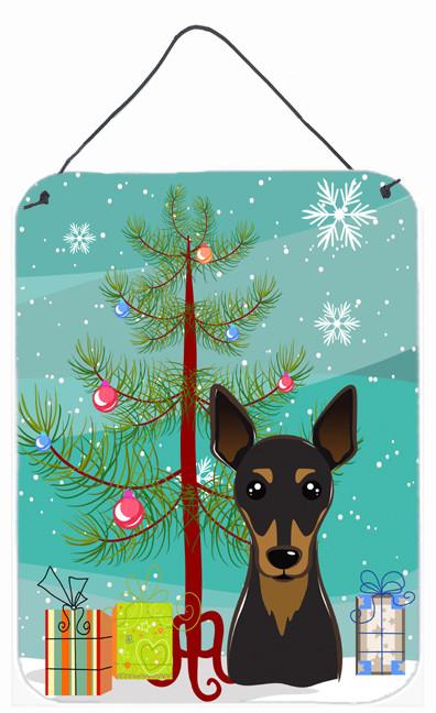 Christmas Tree and Min Pin Wall or Door Hanging Prints BB1612DS1216 by Caroline's Treasures