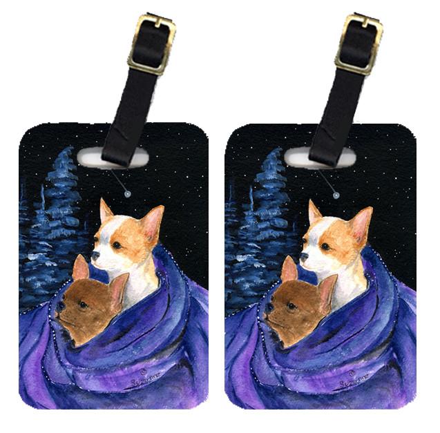 Starry Night Chihuahua Luggage Tags Pair of 2 by Caroline&#39;s Treasures