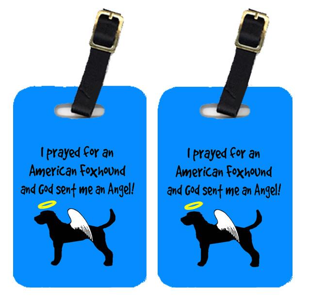Pair of 2 American Foxhound Luggage Tags by Caroline&#39;s Treasures
