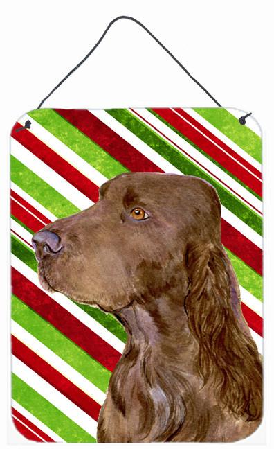 Field Spaniel Candy Cane Holiday Christmas Wall or Door Hanging Prints by Caroline's Treasures