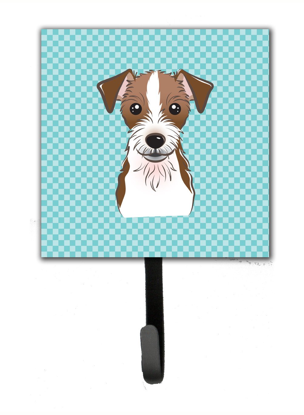 Checkerboard Blue Jack Russell Terrier Leash or Key Holder BB1140SH4 by Caroline&#39;s Treasures