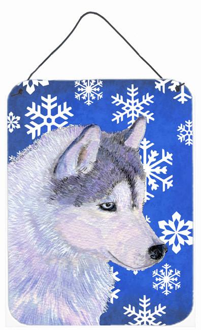 Siberian Husky Winter Snowflakes Holiday Wall or Door Hanging Prints by Caroline&#39;s Treasures