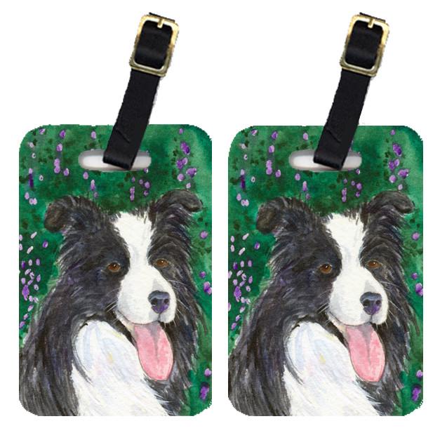 Pair of 2 Border Collie Luggage Tags by Caroline&#39;s Treasures