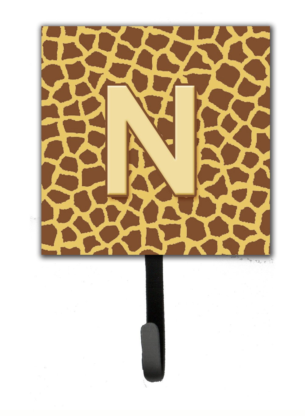 Letter N Initial Monogram - Giraffe Leash Holder or Key Hook by Caroline&#39;s Treasures