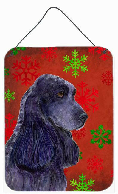 Cocker Spaniel Red Snowflakes Holiday Christmas Wall or Door Hanging Prints by Caroline's Treasures