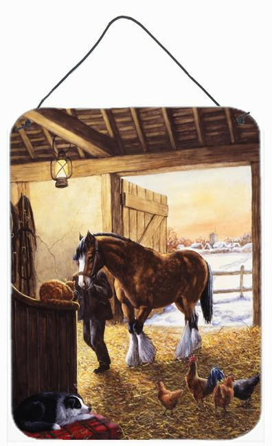 Cydesdale In The Stable Wall or Door Hanging Prints BDBA0291DS1216 by Caroline&#39;s Treasures