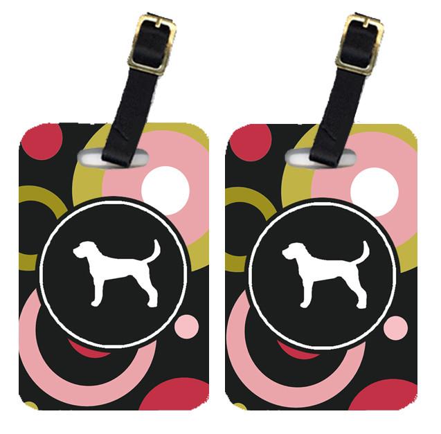 Pair of 2 American Foxhound Luggage Tags by Caroline&#39;s Treasures