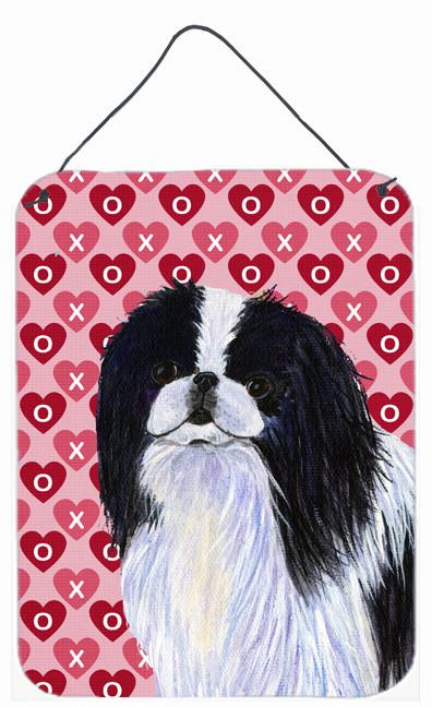 Japanese Chin Hearts Love and Valentine&#39;s Day Wall or Door Hanging Prints by Caroline&#39;s Treasures