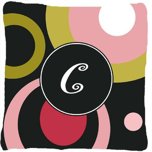 Monogram - Retro in Black Decorative   Canvas Fabric Pillow AM1001 - the-store.com