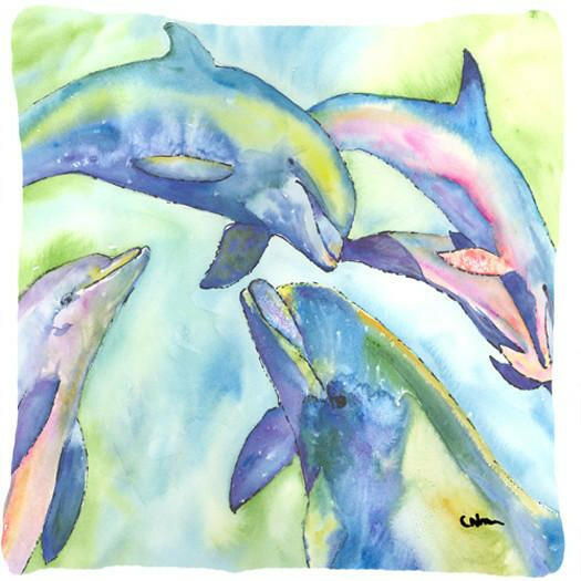 Dolphin Decorative   Canvas Fabric Pillow - the-store.com
