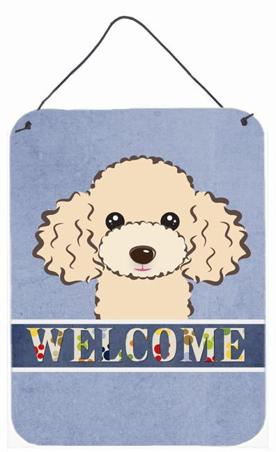 Buff Poodle Welcome Wall or Door Hanging Prints BB1444DS1216 by Caroline&#39;s Treasures