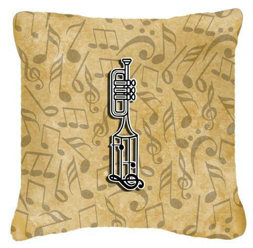 Letter I Musical Instrument Alphabet Canvas Fabric Decorative Pillow CJ2004-IPW1414 by Caroline&#39;s Treasures
