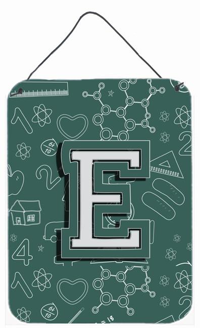 Letter E Back to School Initial Wall or Door Hanging Prints CJ2010-EDS1216 by Caroline&#39;s Treasures