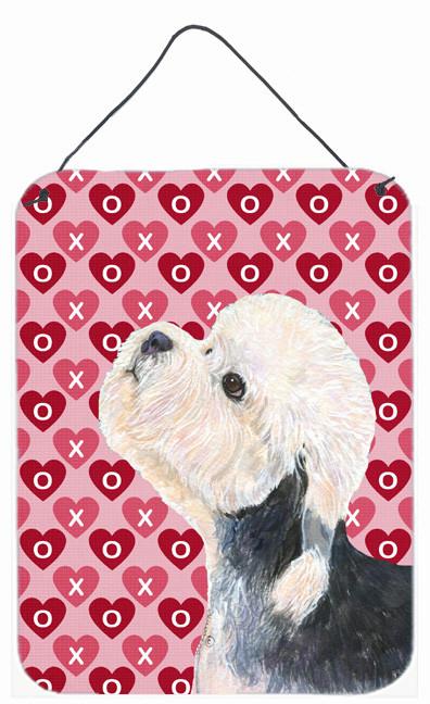 Dandie Dinmont Terrier Hearts Love and Valentine&#39;s Day Wall Door Hanging Prints by Caroline&#39;s Treasures