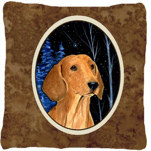 Starry Night Dachshund Decorative   Canvas Fabric Pillow by Caroline's Treasures