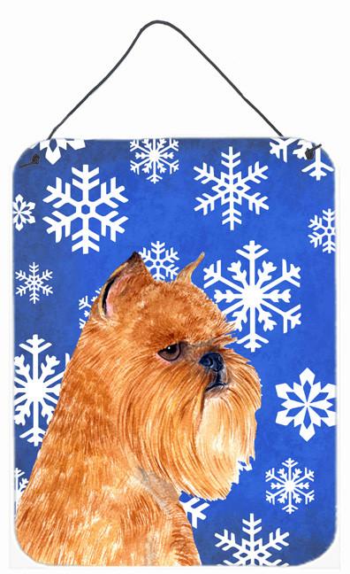 Brussels Griffon Winter Snowflakes Holiday Wall or Door Hanging Prints by Caroline&#39;s Treasures