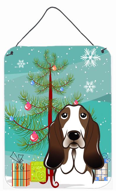 Christmas Tree and Basset Hound Wall or Door Hanging Prints BB1615DS1216 by Caroline's Treasures