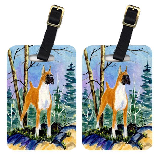 Pair of 2 Boxer Luggage Tags by Caroline&#39;s Treasures