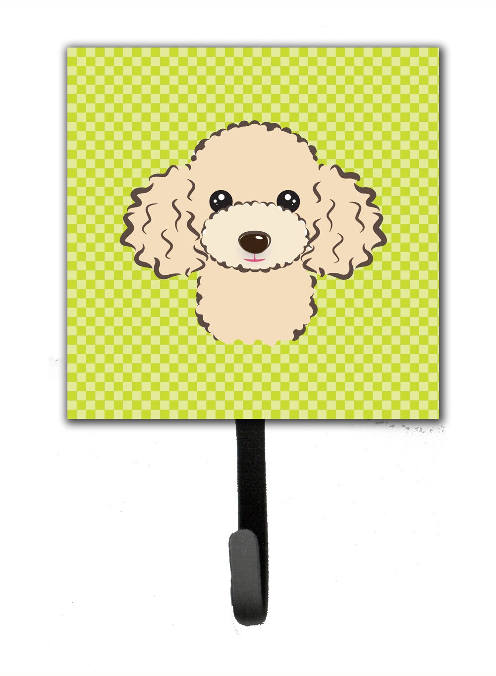 Checkerboard Lime Green Buff Poodle Leash or Key Holder BB1320SH4 by Caroline&#39;s Treasures