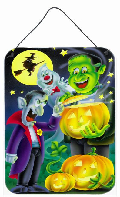 Halloween with Dracula and Frankenstein Wall or Door Hanging Prints APH0935DS1216 by Caroline&#39;s Treasures