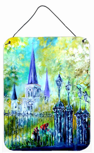 Across the Square St Louis Cathedral Wall or Door Hanging Prints MW1183DS1216 by Caroline&#39;s Treasures