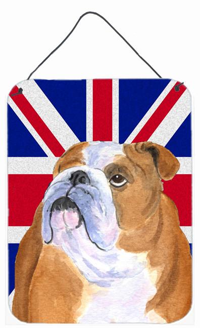 English Bulldog with English Union Jack British Flag Wall or Door Hanging Prints SS4933DS1216 by Caroline's Treasures