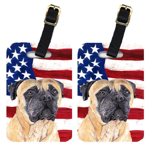 Pair of USA American Flag with Mastiff Luggage Tags SC9031BT by Caroline&#39;s Treasures
