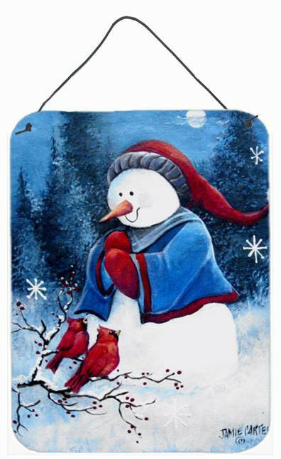Hello Winter Friends Snowman Wall or Door Hanging Prints PJC1013DS1216 by Caroline&#39;s Treasures