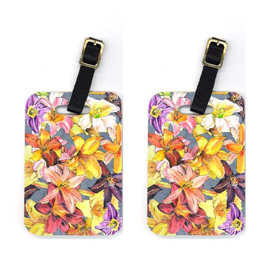 Pair of Day Lillies Luggage Tags by Caroline's Treasures
