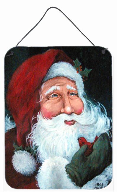 A Little Bird Told Me Santa Claus Wall or Door Hanging Prints PJC1001DS1216 by Caroline&#39;s Treasures
