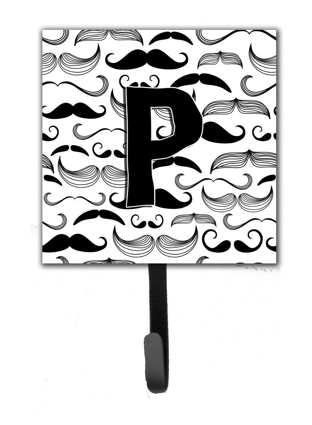 Letter P Moustache Initial Leash or Key Holder CJ2009-PSH4 by Caroline&#39;s Treasures
