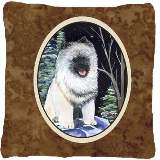 Starry Night Keeshond Decorative   Canvas Fabric Pillow by Caroline's Treasures