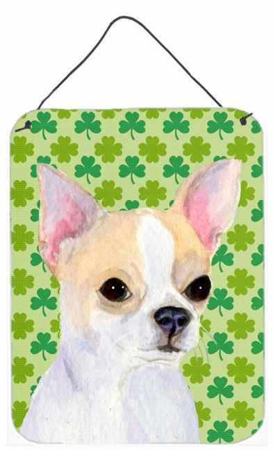Chihuahua St. Patrick's Day Shamrock Portrait Wall or Door Hanging Prints by Caroline's Treasures